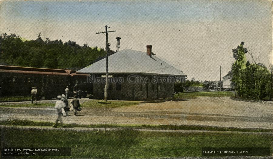 Postcard: Boston & Maine Station, Burleyville, East Wakefield, New Hampshire